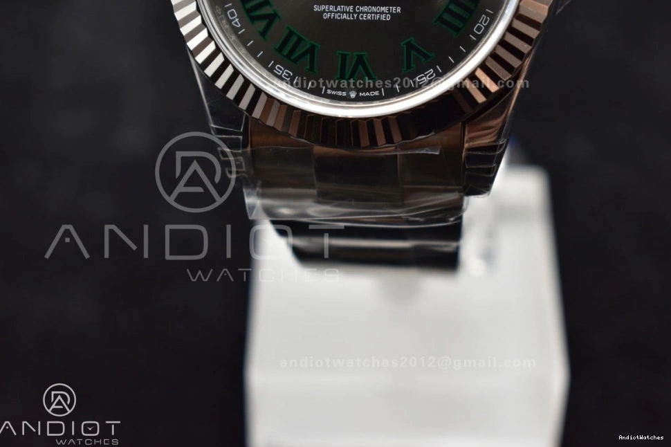 590 DateJust Best 904L Bracelet on Edition HighPerformance SS Green VSF Dial VS 1:1 Roman 41 126330 Oyster Gray 1204